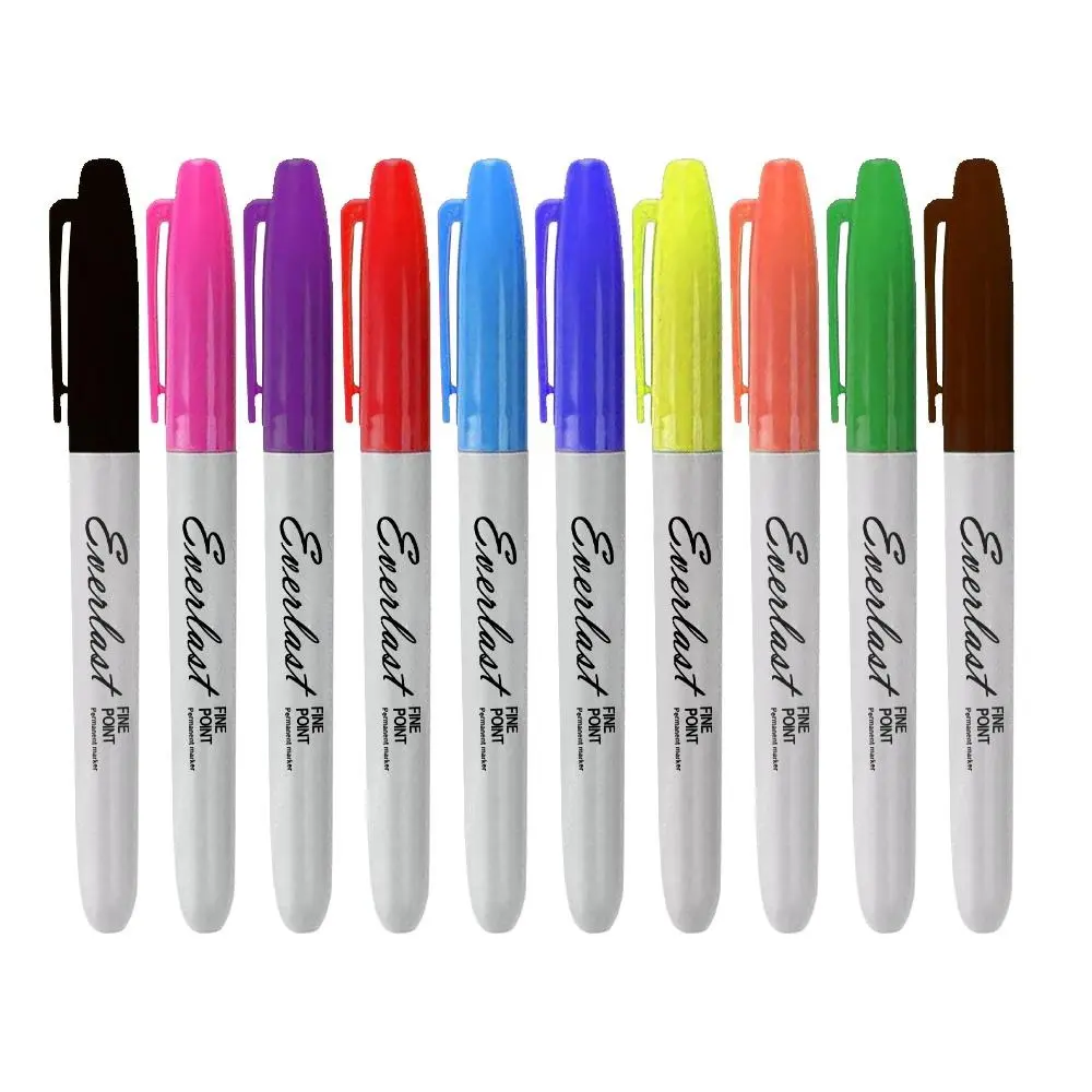 Everlast Permanent Color Markers 10 Pk Fine Point Marker Arts & Crafts