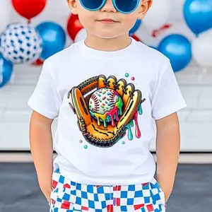 Baseball Youth T-Shirt for Boy, Kid Baseball Drip Shirt, Bulk Team Gift, Ice Cream Drip Tee, Easter Basket Gift, Baseball T-Shirt