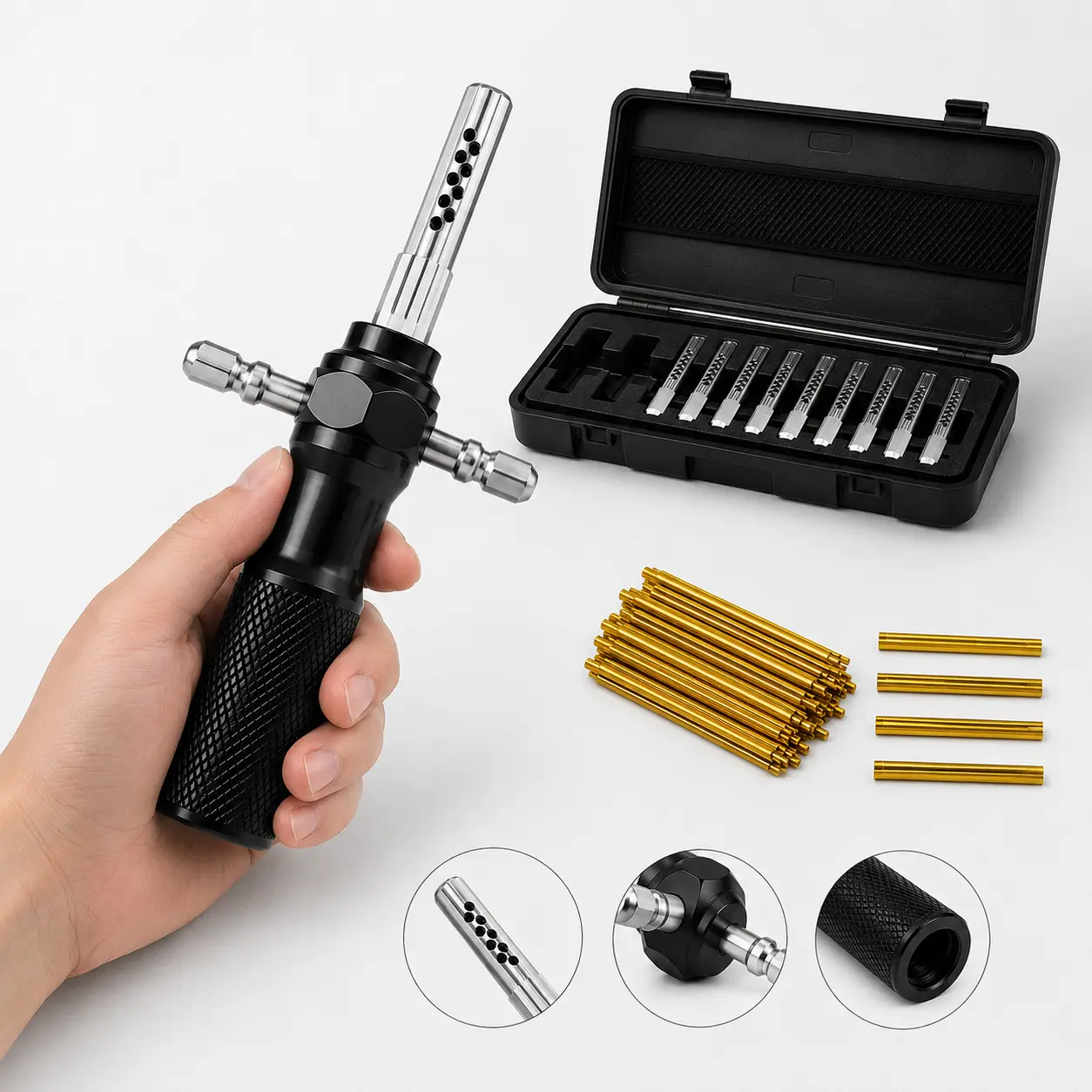 9PCS Multifunctional Furniture Repair Tool Kit, Hand Work Tools for Home Furniture Fixing