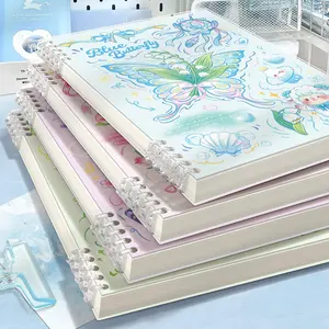 Butterfly Dream Aesthetic Notebook, Spiral Bound with Thick Paper, Cute Kawaii Illustration, Journal for School, Daily Notes, Gifts for Girls