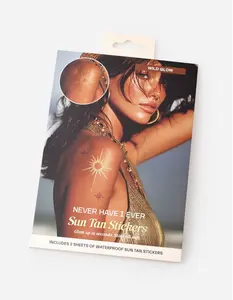 NEVER HAVE  Womens I EVER Wild Glow Sun Tan Stickers, Multi-Colored