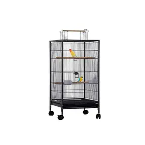 40 Inch Large Parrot Bird Cage With Play Open Top, Hanging Bird Cage With Slide-Out Tray Water Bottle Feeder For Parrot Parakeets Cockatiel Lovebird Pigeon And Small Mid-Sized Birds