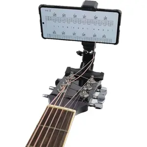 Guitar Phone Holder Clip, Phone Clamp Mount for Guitar/Bass/Ukulele, with Action Camera Mount