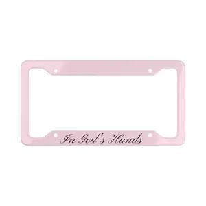 In God's Hands License Plate Frame – Inspirational Christian Car Tag Frame, Faith-Based Auto Accessory
