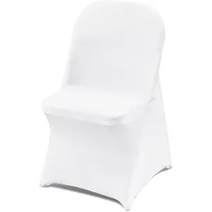 VEVOR 200 Pcs Flat - Front Chair Covers Polyester Spandex Chair Cover Stretch Slipcovers, Wedding, Holiday, Banquet, Party, Celebration, Dining, WhiteVEVOR Super Brand Day