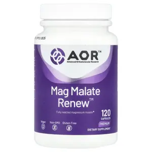Advanced Orthomolecular Research AOR Mag Malate Renew™, 120 Capsules