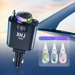 5-in-1 Aromatherapy Starlight Car Charger, Dual USB Fast Charging, Retractable Car Charger with Starry Sky Ceiling Light, Easy to Use, Freshen the Air and Enhance the Driving Experience