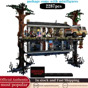 2026 new movie original 2287 pieces/PCS/PZS Stranger Things Inverted World villainous world model kit compatible with 75810 11538 J168 25010 77266 children's creative DIY assembly handicrafts STEAM toys desktop ornaments Christmas and birthday gifts