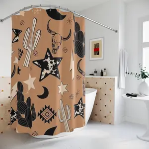 Western Aztec Style Boho Shower Curtain | Southwest Bathroom Decor | Tribal Inspired Bath Curtain | Unique Home Accents Adventure