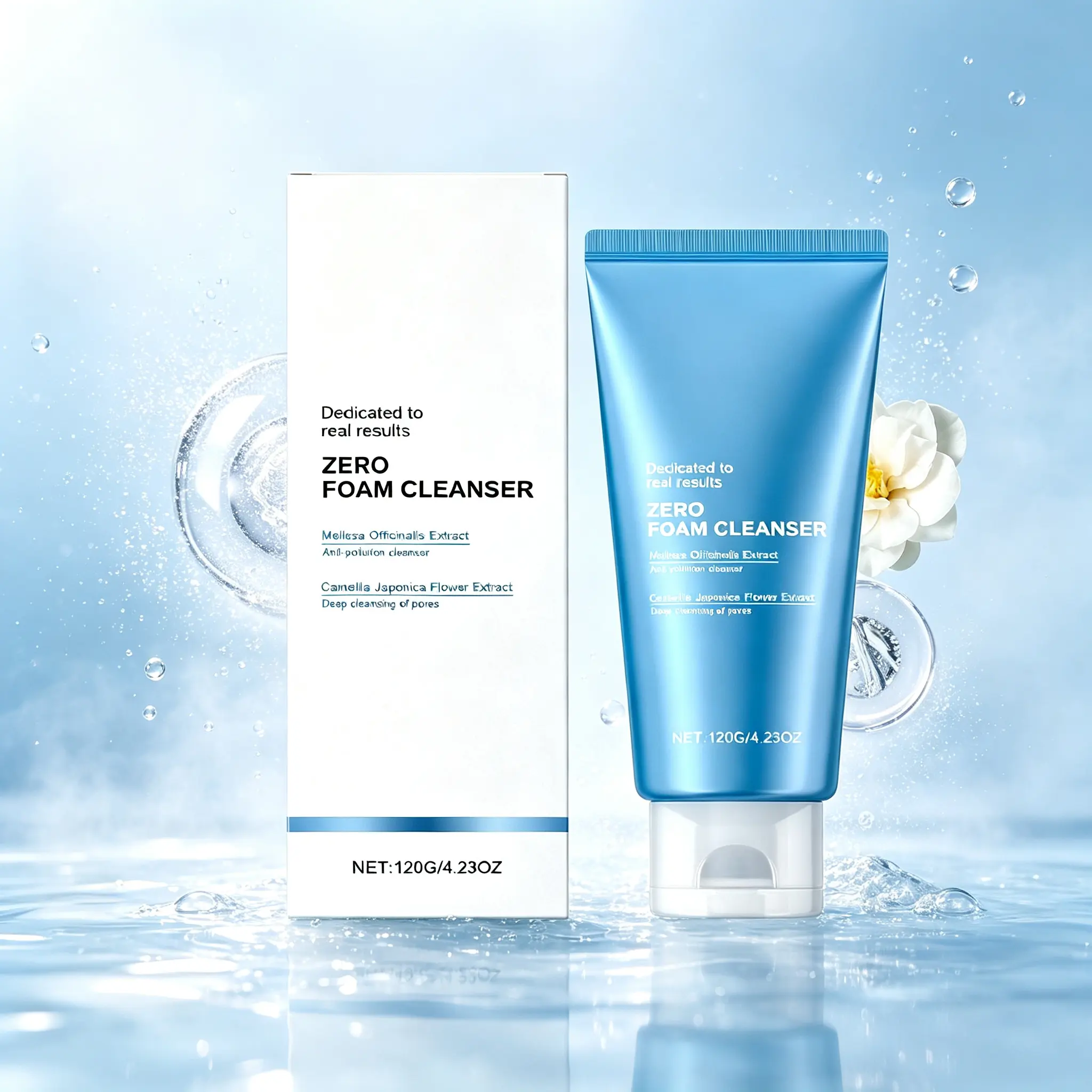 Zero Foam Cleanser 120g – Deep Cleansing Face Wash with Plant Extracts, Anti-Pollution Daily Cleanser for Clear Skin