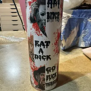 Drinkware tumbler horror swear