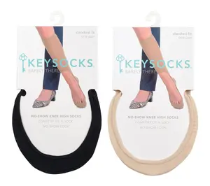Keysocks Barely There S/2 Breathable Knee High No-Show Socks