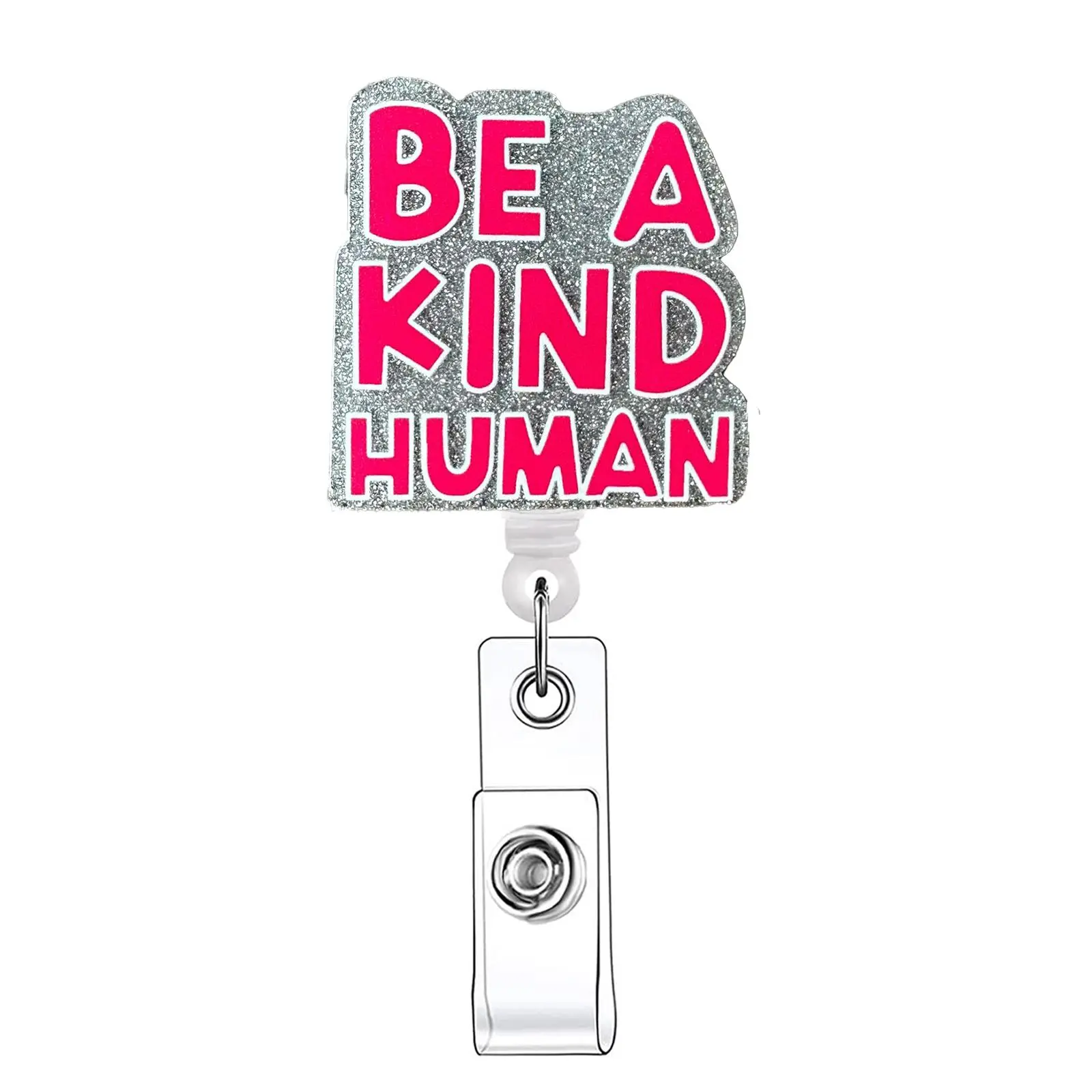 Inspiration Quotes Design Badge Holder (1 Count), Identification Badge Reel, Name Badge Holder with Clip for Nurse Doctor Student Volunteer Employee, Medical Badge Holder, Id Holders For Badges, Nursing Badge Reel