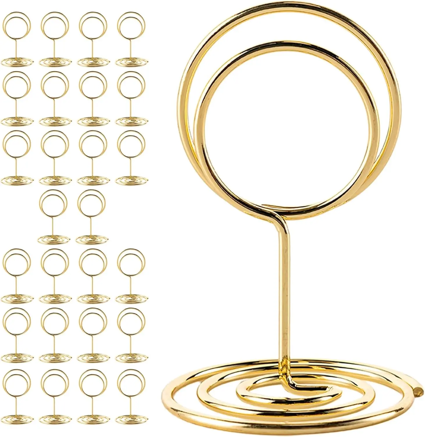 26 Pieces Gold Table Number Holders - Place Card Holders & Table Number Stands for Wedding Decor, Centerpieces for Tables, Multi-Use Card Holders for Parties/Birthdays/Restaurants
