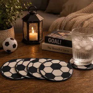 Soccer 4pc Coaster Set