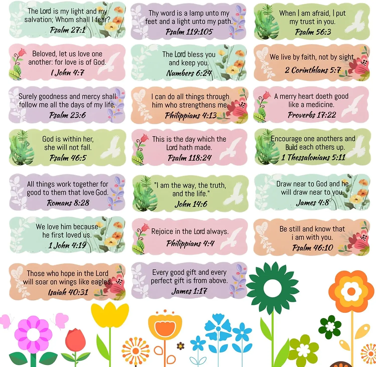 200 Bible Verse Stickers – Inspirational Scripture & Faith Stickers for ...