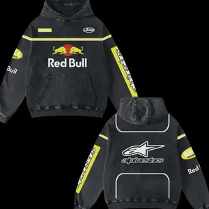 Retro Bull God Racing Washed Hoodie MotoGP World Champion Enthusiast Apparel Streetwear Akrapovic Helmet Racing Team Super Motorsports Clothing Riders Motocross Off-Road Dirt Bike Fan Gear Cotton For Moto Fan1 DK