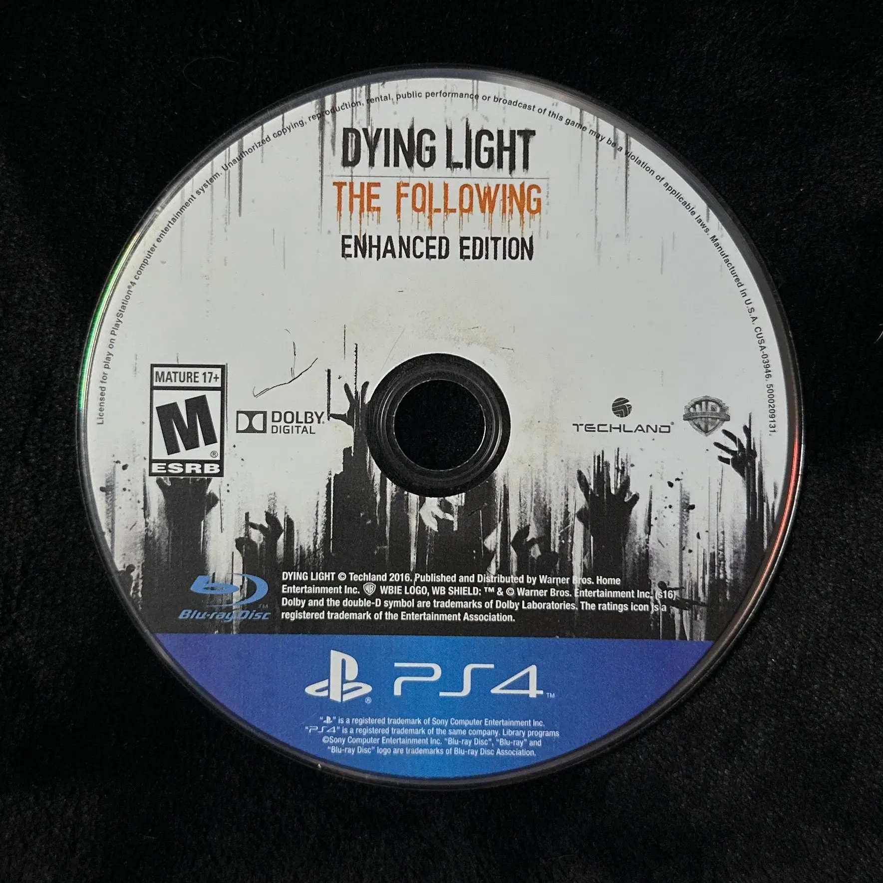 Dying Light The Following [Enhanced Edition] for PS4 (loose disc)