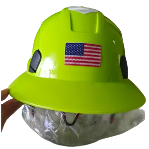 Full Brim Hard Hat, Vented Construction Hard Hat with 6 Point Suspension, Adjustable Ratchet Knob, Cool Vent, Visor, Hi-Viz Reflective, Work Helmet for Men Women