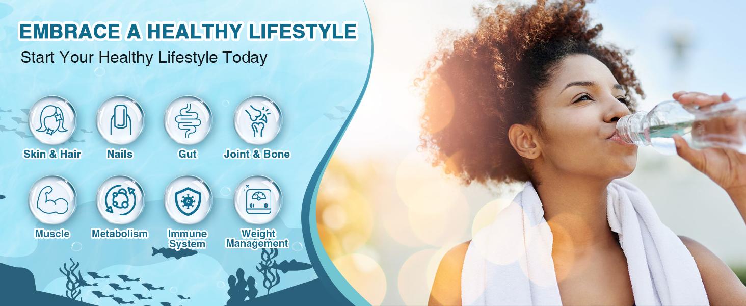 Nature Target Marine Collagen Peptides Powder – Wild Caught, Type I & III, Hydrolyzed, 18 Amino Acids – Skin, Hair & Nail Support – Non-GMO, Gluten-Free, 12.35oz Proteins Nutrition Vitamins Probiotics  Healthcare Edible Supplement Fitness Beauty