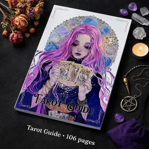 Tarot Beginner's Guide 106 Pages Card Meanings, Reading, Spreads, Cheat Sheets Learning Tarot Understanding Tarot,Companion for Mastering Card Meanings and Intuitive Readings,All 78 Card Meanings Divination Techniques, Tarot Card Book