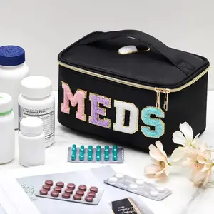 Large Capacity Women's Makeup Bag, Travel Toiletry Kit with Handle, Waterproof Medicine Organizer, Home & Travel Storage Bag, Travel Cosmetic Bags