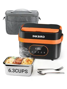 Fathersdaygifts-INKBIRD Wireless Heated Lunch Box: 1.5L extra-large capacity, 16,000mAh high-capacity battery, 360° even heating, and built-in power bank—the perfect gift for office workers, travelers, and fitness enthusiasts-tiktokshopstockup summervibes