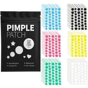 240/480/1200pcs Colorful Star-Shaped Hydrogel Patches, Soft Non-Irritating, Daily Face Use, Long-Lasting Adhesive, Personal Care