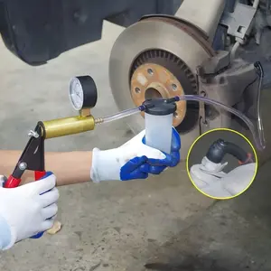 Aluminum Vacuum Pump Pressure Gauge for Manual Pump Test Kit with Vacuum Testing, Ideal for Automotive Tools and Brake Fluid Drainage, Universal Fit for Various Car Models