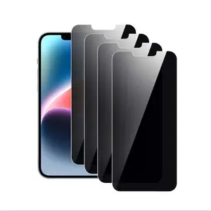 Tempered Glass Phone Screen Protector, 4 Counts Anti-spy Phone Screen Protective Film Protection, Phone Accessories Compatible with iPhone 16 Pro Max 15 Pro Max