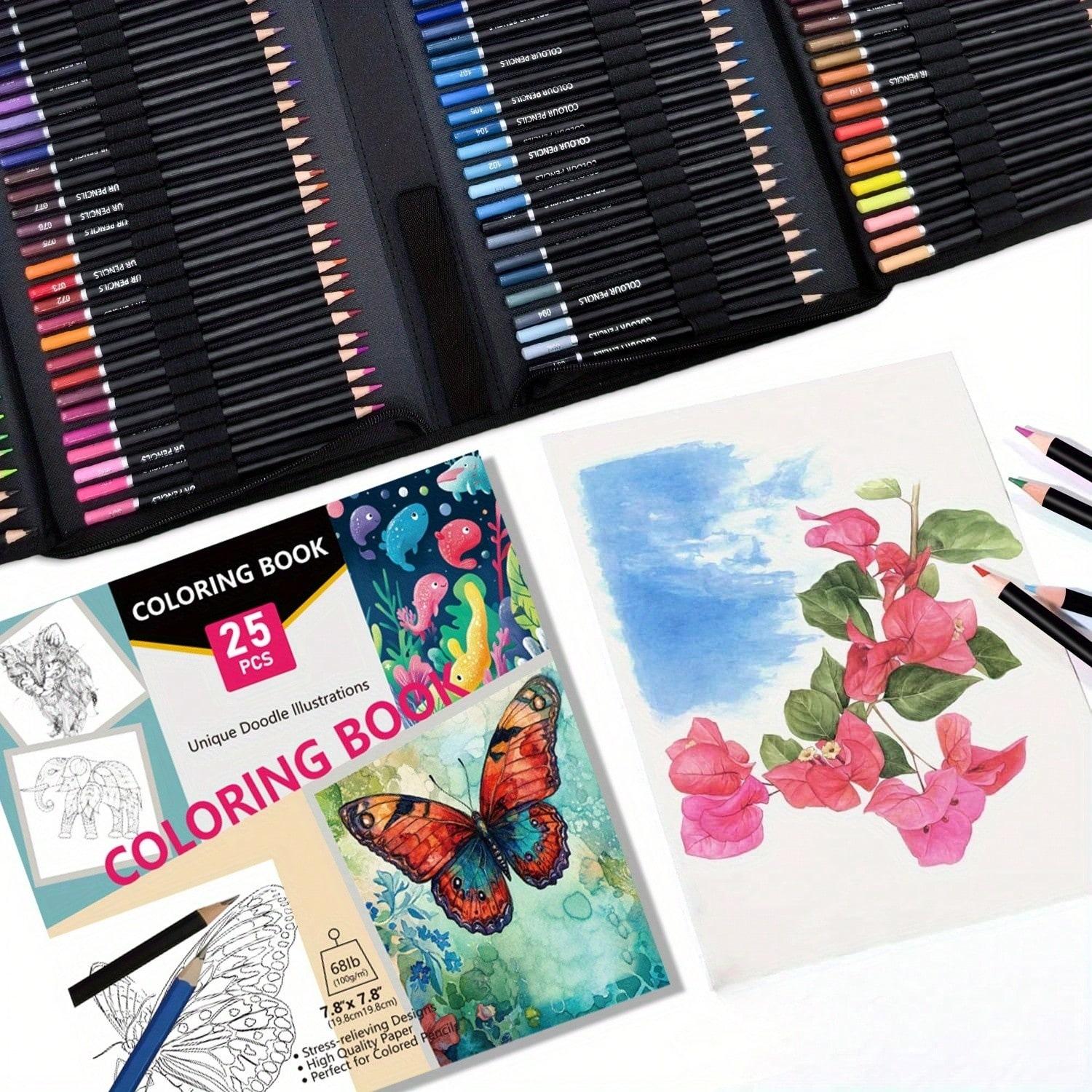 180 Colored Pencils Set, Oil-Based Soft Core Art Supplies with Zipper Case, Coloring Pencils, Art Supplies Sketching Kits, Professional Artist Drawing Pencils for Artists, Adult