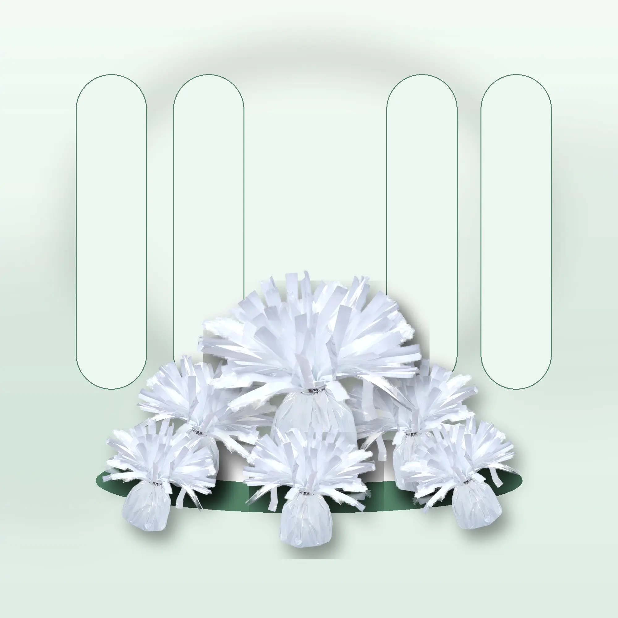 Minimalist White Balloon Weights for Events 6PCS