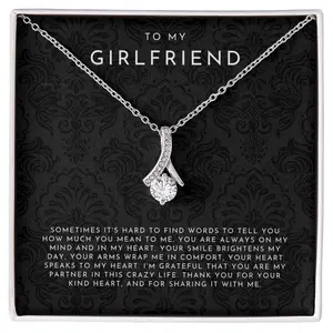 Girlfriend Necklace, Girlfriend Gifts, Girlfriend Jewelry, Valentines Day Gift
