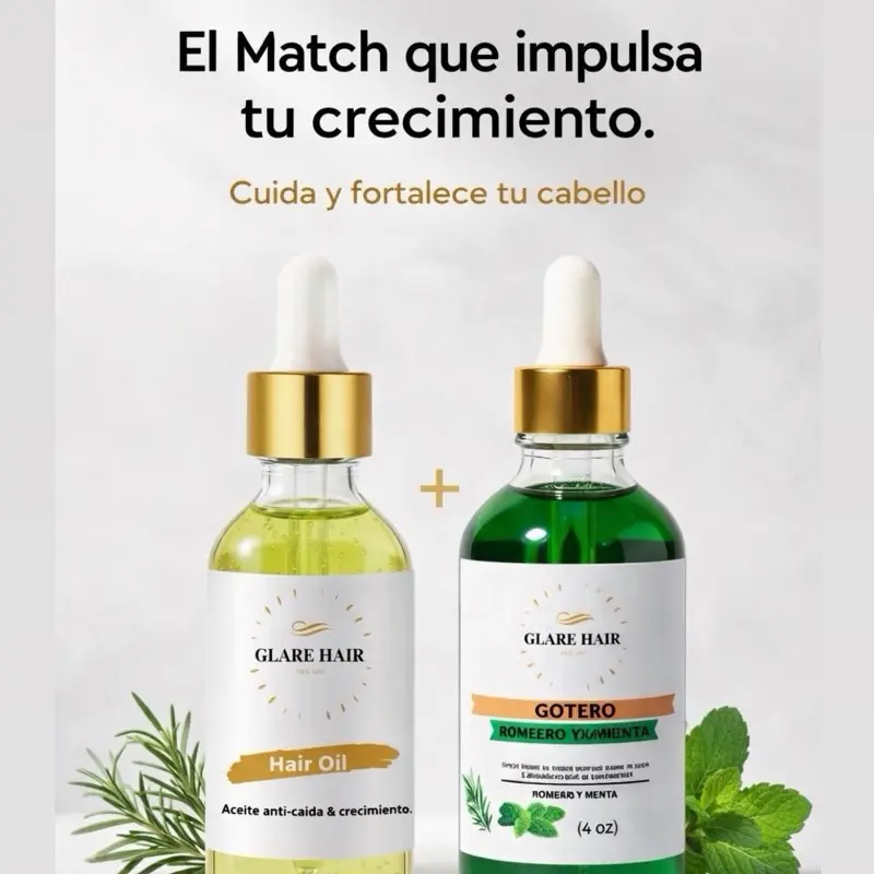 El match que impulsa tu crecimiento, gotero + hair oil