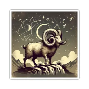 Aries Zodiac Kiss-Cut Stickers, Astrology Sticker Pack, Horoscope Decals, Laptop Stickers, Planner Accessories