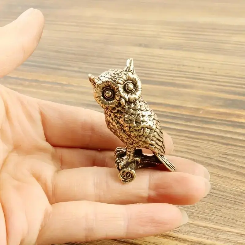 Mini Owl Design Statue, Decorative Figurines, Decorative Piece, 1 Count Animal Desk Ornament, Desktop Home Decoration, Sculpture Desk Decor, Interior Decoration Accessories, Home Decor Sculptures