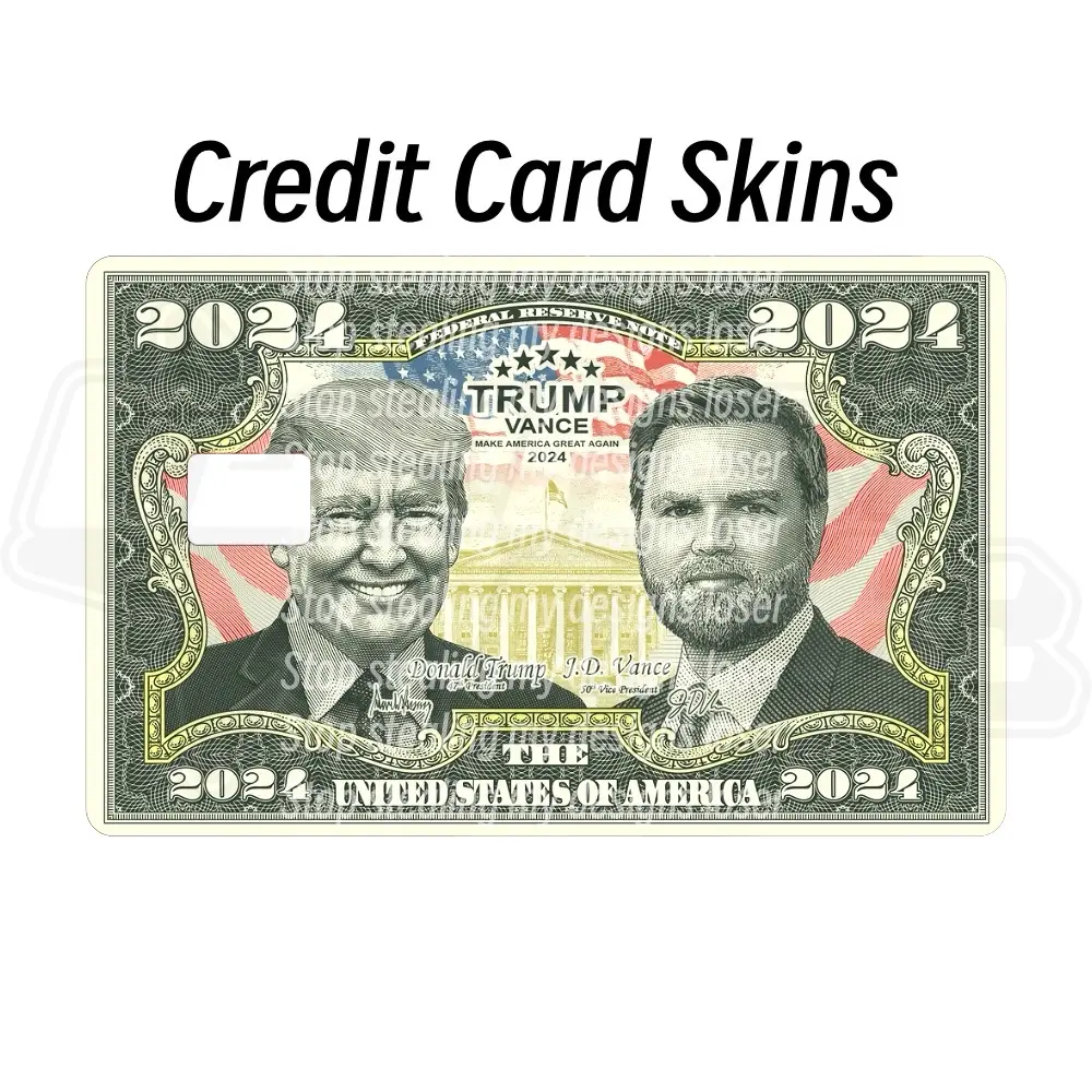 President Donald trump and JD Vance debit credit ebt card skin cover - Sleek & Stylish Protection for Your Cards Decorative Waterproof Donald Trump me
