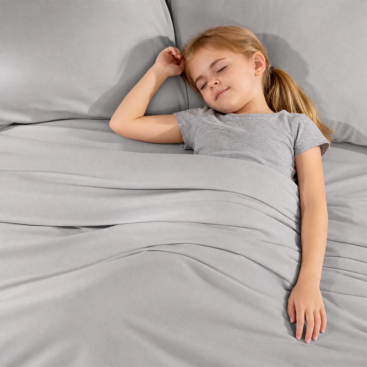 MOXHOMO  6PCS Bamboo Cooling Queen Size Sheet Set - Children Bedding Set, Breathable and Comfortable - Fit For Hot Sleepers and Sweats, Pillowcases, Flat Sheet and Fitted Sheet - A Perfect Gift
