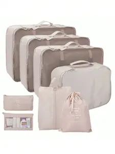 Travel Storage Bag Set, Desktop Clothing Underwear Organizer, Cosmetic Bag, Moving Storage Bag, High-Quality Laundry Bags, Unisex, Packing Cubes