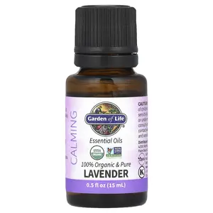 Garden of Life Essential Oils, 100% Organic & Pure Lavender, 0.5 fl oz (15 ml)