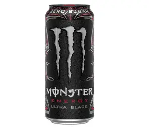 Monster Energy Ultra Black, Sugar Free Energy Drink, 16 Ounce (Pack of 15)