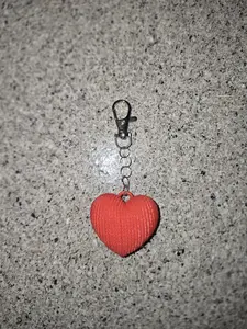 knitted heart keychain, perfect for school bags, keys, and so much more