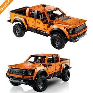 1379PCS Technical 1:10 F-150 Pick-up Car Building Blocks Off Road Vehicle Assemble Bricks Toys Gifts For Boy Kids Building Sets