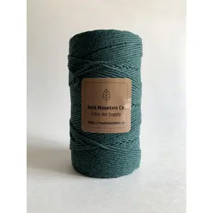 2mm 2 Ply Macrame Cord 2 Strand Twisted Cotton Craft Rope - Dark Green/Forest/Emerald Fiber Art String