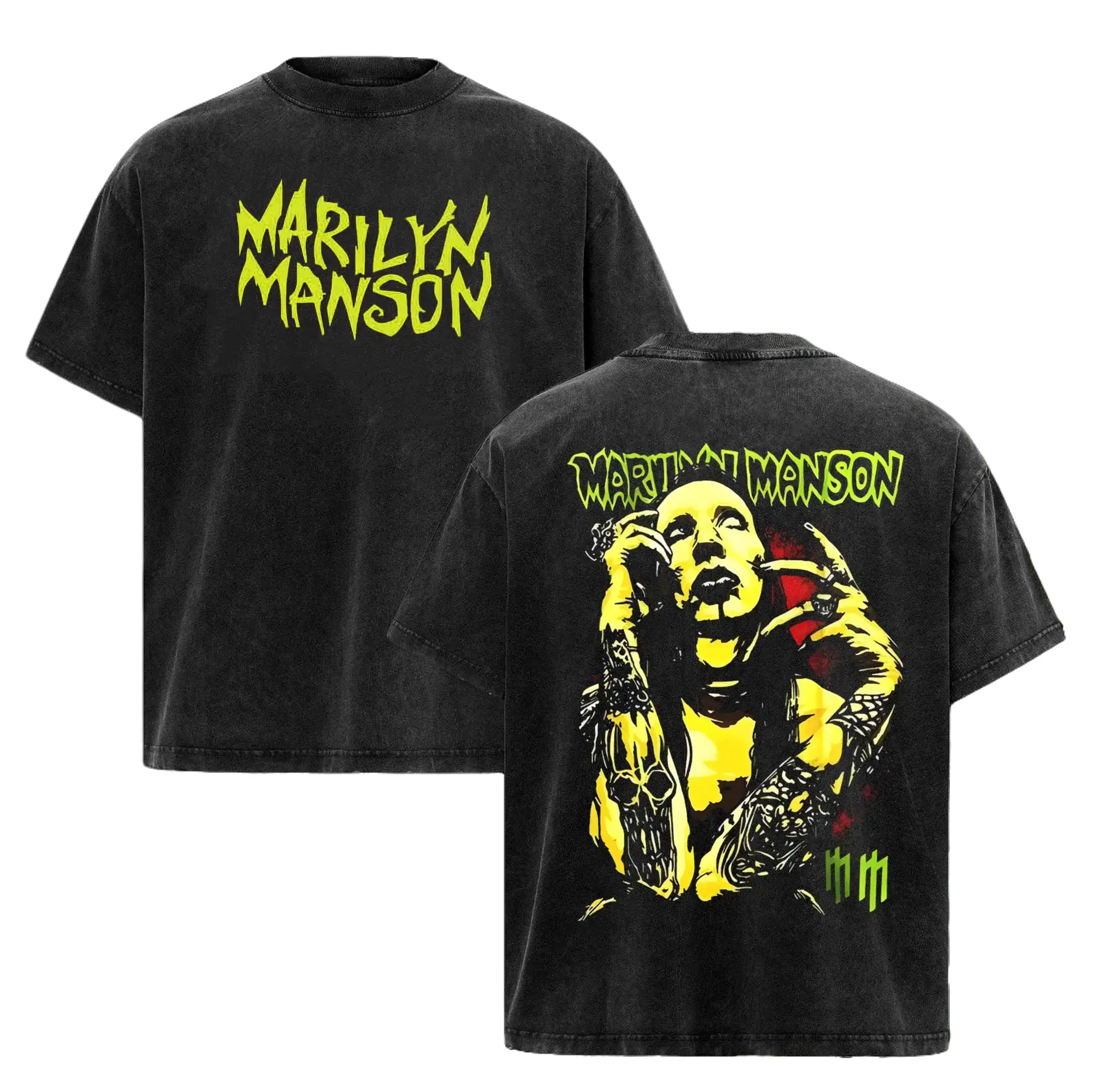Marilyn Manson Merch, Marilyn Manson Fan Washde Tee & Hoodie , metal band shirt, rock tour Washde Tee, alternative band merch, trending t-shirt, 90s graphic tee, vintage graphic tee, grunge aesthetic shirt, classic rock merch Menswear