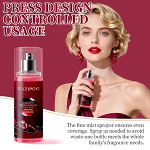 Midnight Pomegranate Fruity Gourmet Body Spray, Refreshing Berry Cinnamon Notes, Warm Wood Base, Exclusive Luxury Fragrance