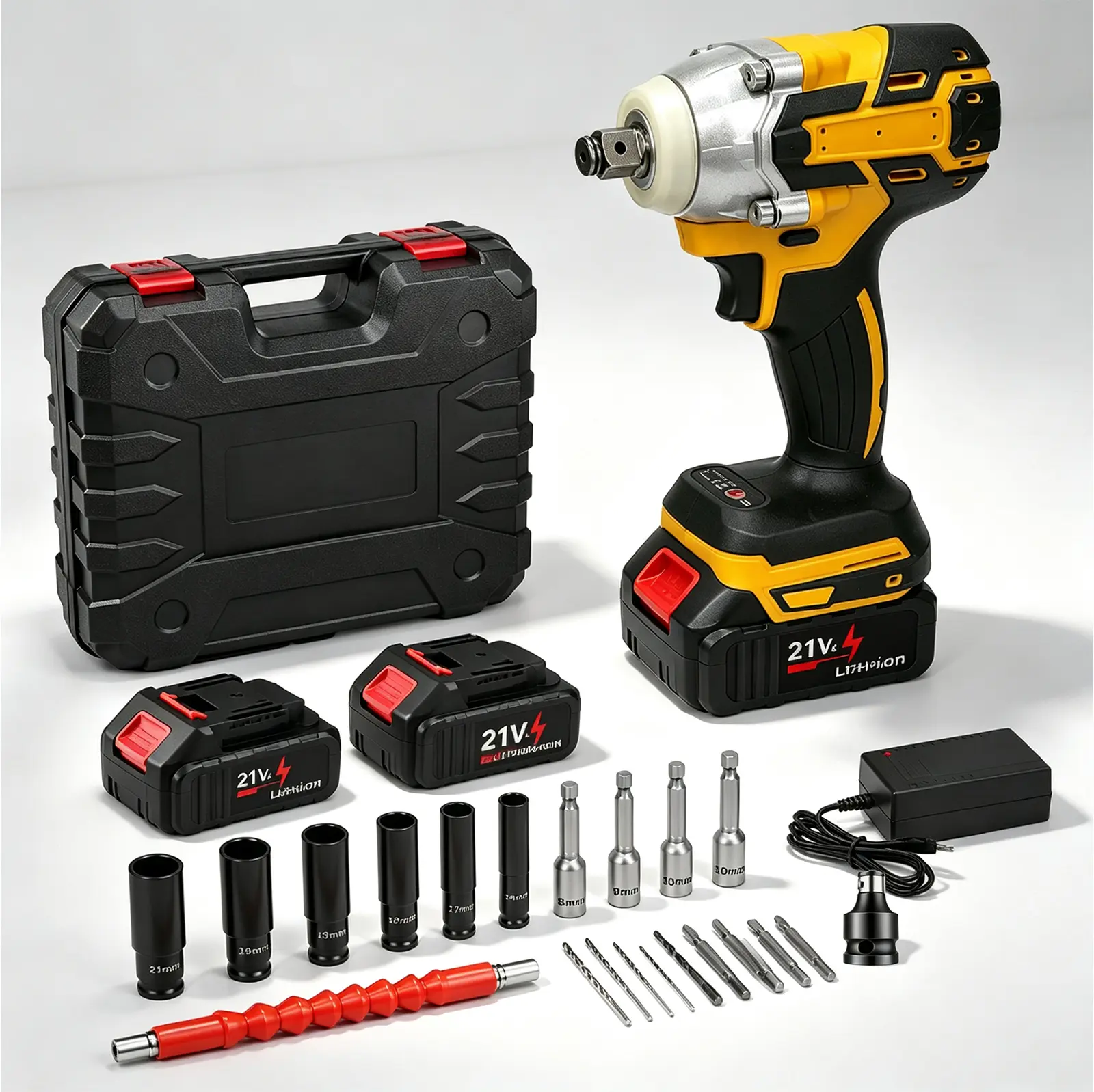 21V Brushless Impact Wrench Kit Cordless design for safer operation, built-in lithium battery & work light Ideal impact driver for auto repair, industrial work and home renovation Perfect gift for Father’s Day, birthdays electric Dual-Purpose 3-in-1 gun