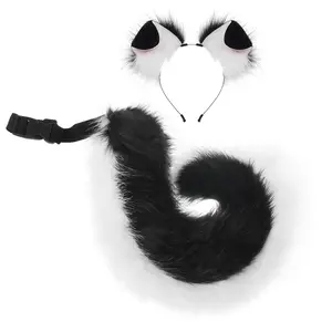 Fluffy Fox Ears Headband & Tail Set - Cosplay Kit for Anime, Halloween & Costume