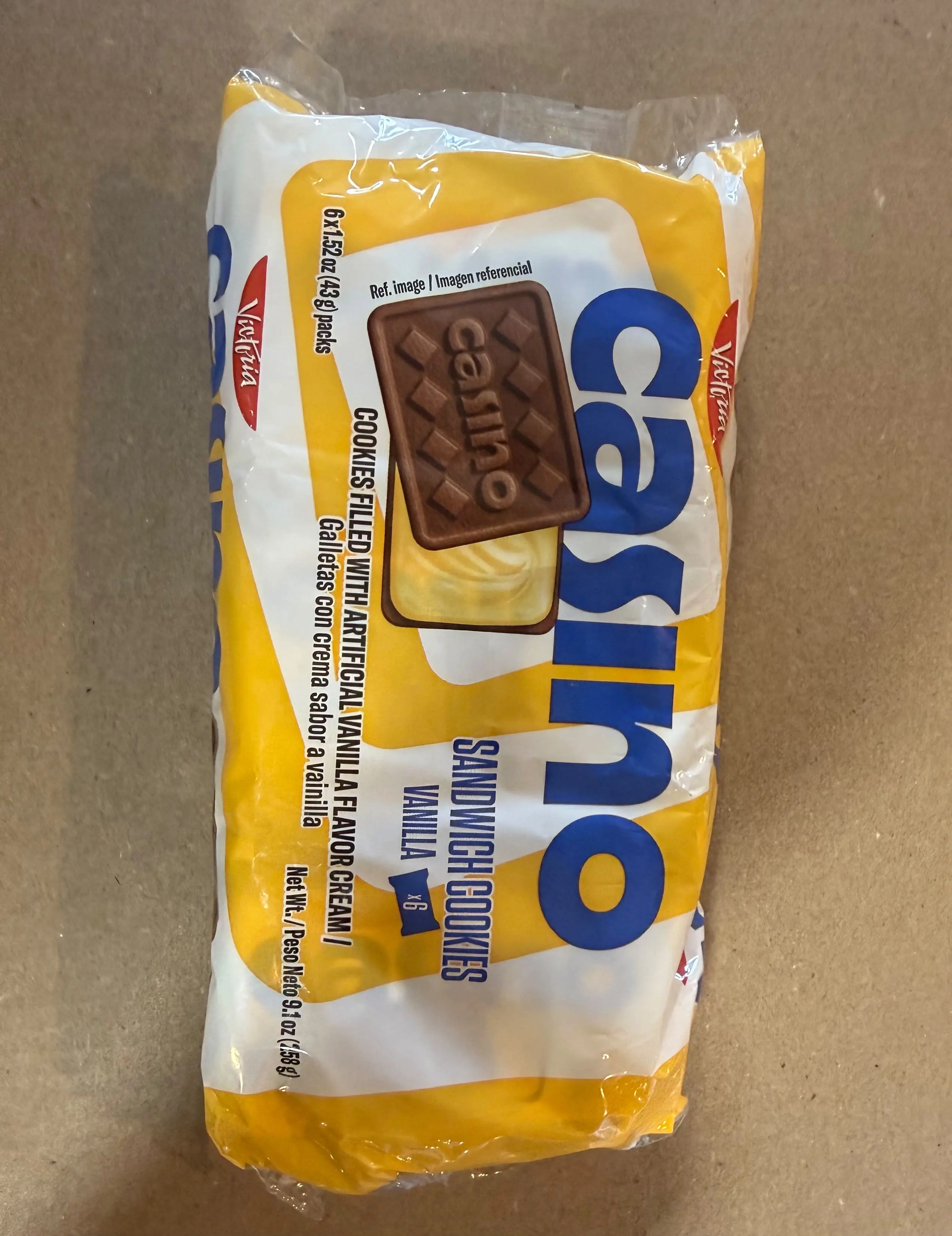 3 Packs of Victoria Casino Sandwich Cookies – 6 Pack (258g)