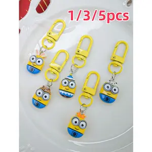 1/2/3/5pcs cartoon keychain, Keychain for Bags, schoolbag pendant, anime doll, backpack pendant chain, small gift, the best holiday gift for good friends, party atmosphere decoration, perfect party decoration, home decoration, perfect room decoration